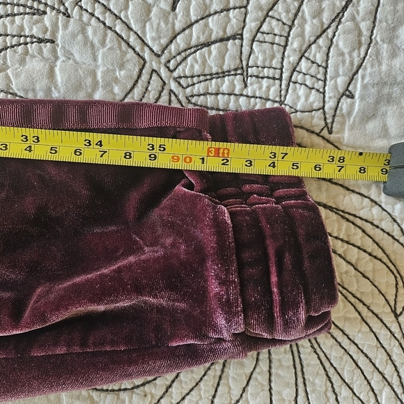 VGUC Adidas Velvet Vibes SST Track Pant Purple Plum Burgundy Women Small - Picture 16 of 16